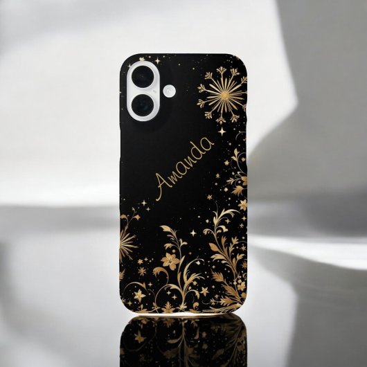 ブラック金ゴールド開花 Case-Mate iPhoneケース