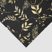 ブラック金ゴールド離れシックモノグラムレターズイニシャル 薄葉紙 (詳細)