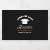 ブラック金ゴールド高校懇親会パーソナライズされたパーティー リキュールボトルラベル (シングルラベル)
