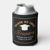 ブラック金ゴールド高校懇親会パーソナライズされたパーティー 缶クーラー (缶正面)