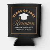 ブラック金ゴールド高校懇親会パーソナライズされたパーティー 缶クーラー (正面)