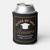 ブラック金ゴールド高校懇親会パーソナライズされたパーティー 缶クーラー (缶裏面)