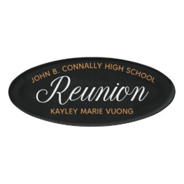 ブラック金ゴールド高校懇親会 パーソナライズされた 名札