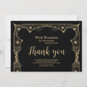 ブラック金ゴールド魔法の薬用キャンドル サンキューカード (正面)