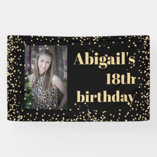 ブラック金ゴールド18th Birthday Party写真 横断幕 (横)
