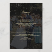 ブラック金ゴールド2フォトオーバーレイ結婚の旅程 プログラム (裏面)