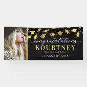 ブラック金ゴールド2023卒業フォトバナー 横断幕 (横)