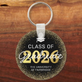 ブラック金ゴールド2023年卒業 キーホルダー (正面)
