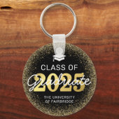 ブラック金ゴールド2023年卒業 キーホルダー (正面)
