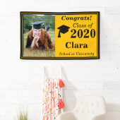 ブラック金ゴールド2024年卒業の写真教室 横断幕 (インサイチュ)