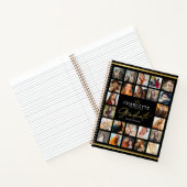 ブラック金ゴールド24フォトコラージュ卒業ゲスト ノートブック (内部)