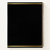 ブラック金ゴールド24フォトコラージュ卒業ゲスト ノートブック (裏面)