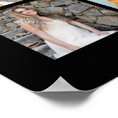 ブラック金ゴールド24フォトコラージュ卒業ポスター ポスター (角)