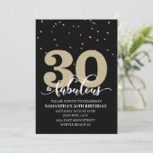 ブラック金ゴールド30と素晴らしい誕生日パーティー 招待状 (スタンド正面)
