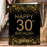 ブラック金ゴールド30th Birthday Card カード<br><div class="desc">この30歳の誕生日カードは、あなたの挨拶を延長するのに最適な方法である。写真を背面に追加しお気に入りのて、個人touchを追加。</div>
