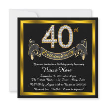 ブラック金ゴールド40th誕生日パーティー