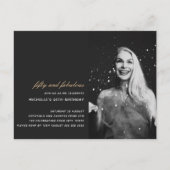 ブラック金ゴールド50と素晴らしいアールデコ写真50th ポストカード (正面)