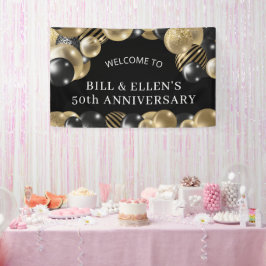 ブラック金ゴールド50周年記念へようこそ 横断幕