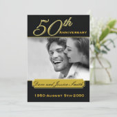 ブラック金ゴールド50周年記念イベント写真招待状 招待状 (スタンド正面)