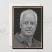 ブラック金ゴールド50誕生日フォトサプライズパーティー 招待状 (裏面)