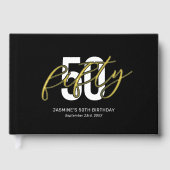 ブラック金ゴールド50誕生日 ゲストブック (正面)