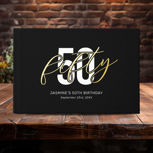 ブラック金ゴールド50誕生日 ゲストブック