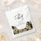 ブラック金ゴールド50誕生日 フェイバーバッグ (クリップ留めされた状態)