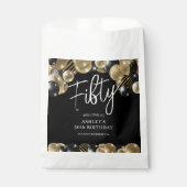 ブラック金ゴールド50誕生日 フェイバーバッグ (正面)