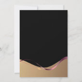 ブラック金ゴールド50th Birthday Partyへの招待 招待状 (裏面)