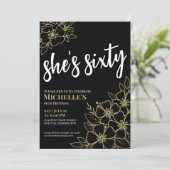 ブラック金ゴールド60thバースデーパーティー 招待状 (スタンド正面)