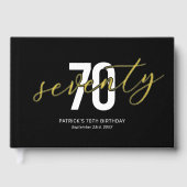 ブラック金ゴールド70誕生日 ゲストブック (正面)