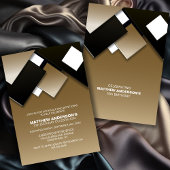 ブラック金ゴールド70thカクテルバースデーパーティー 招待状