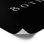 ブラック金ゴールド80th photo birthday party welcome ポスター (角)