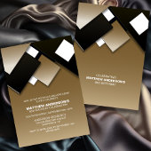 ブラック金ゴールド85thカクテルバースデーパーティー 招待状