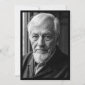 ブラック金ゴールド85th誕生日写真 招待状 (裏面)