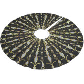 ブラック金ゴールド&ダイヤモンドグリッター ブラッシュドポリエステルツリースカート (アングル)