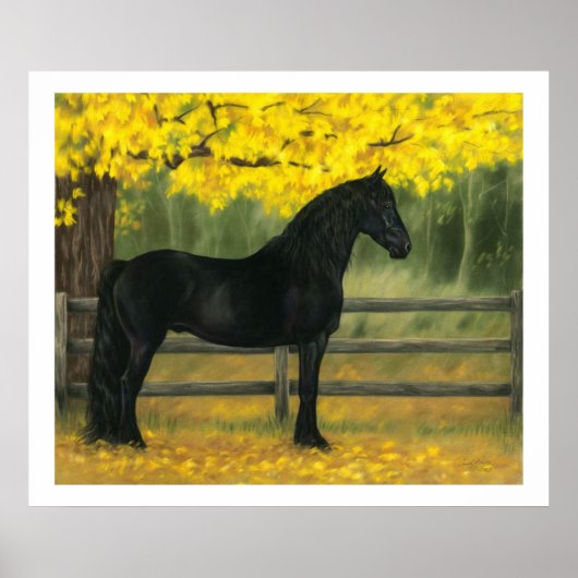 ブラック金ゴールド-プリント ポスター (正面)