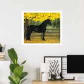 ブラック金ゴールド-プリント ポスター (ホームオフィス)