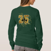 ブラック金ゴールド、（紋章の）フラ・ダ・リ、カスタマイズ可能な文字 Tシャツ (裏面)