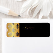 ブラック金ゴールド(紋章の)フラ・ダ・リen oro ラベル (インサイチュ)