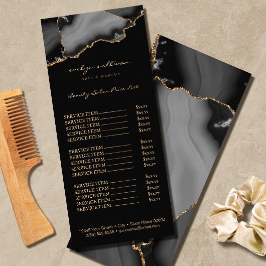 ブラック金ゴールドagate価格表表ラックカード ラックカード