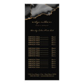 ブラック金ゴールドagate価格表表ラックカード ラックカード (正面)