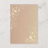 ブラック金ゴールドQRコード結婚の詳細カード エンクロージャーカード (裏面)