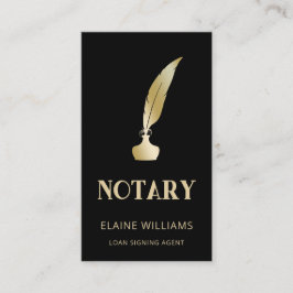 ブラック金ゴールドQR公証人ローン署名業者 名刺