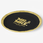 ブラック金ゴールドSFテーマズ ペーパープレート (アングル)