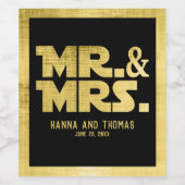 ブラック金ゴールドSFテーマズ ワインラベル (シングルラベル)