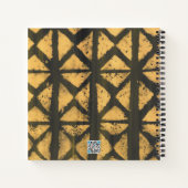 ブラック金ゴールドXトライバルジャーナルSketchbook ノートブック (裏面)