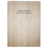 ブラック鍵&木製バックグラウンカスタムド実在エテート クリップボード (裏面)