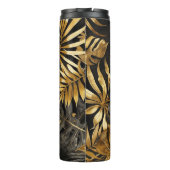 ブラック離れと金ゴールドの熱帯の タンブラー (裏面)