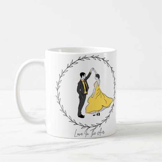 ブラック離れズIllumentary Happy結婚's Coule コーヒーマグカップ (左)